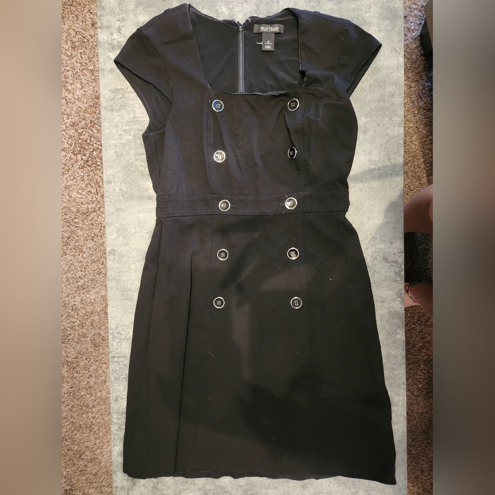 WHBM-Ponte dress with front buttons